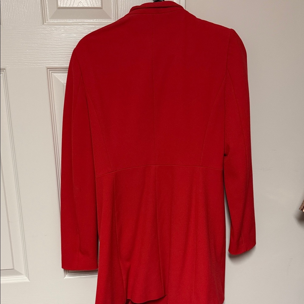 Zara Vibrant Red Longline Women's Blazer - Picture 5 of 5
